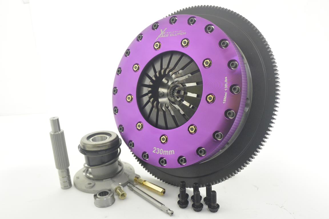 Xtreme Performance - 230mm Organic Twin Plate Clutch Kit Incl Flywheel & CSC 1200Nm - RACE