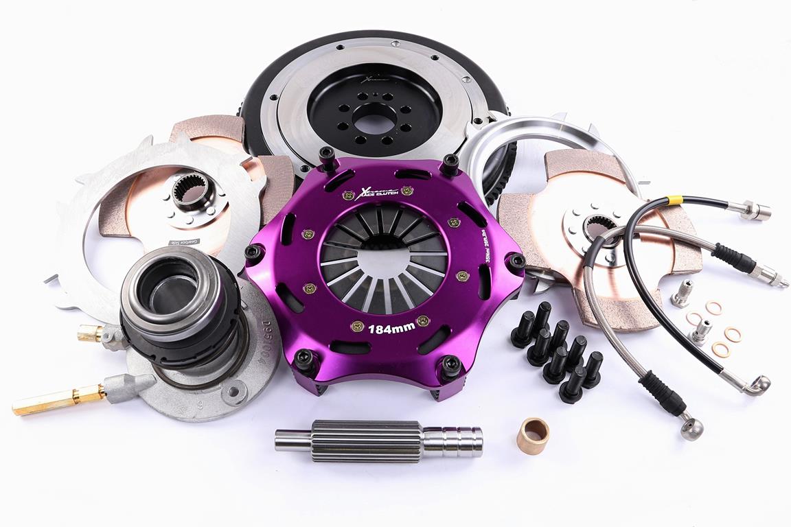 Xtreme Performance - 184mm Rigid Ceramic Twin Plate Clutch Kit Incl Flywheel & CSC 1220Nm - RACE