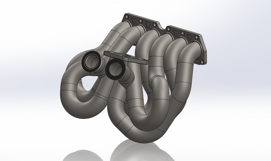 VW R32 TURBO - CFD ISPUŠNA GRANA
