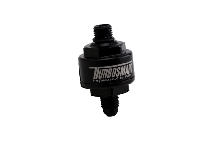 Turbosmart Billet Turbo Oil Feed Filter 44um AN-4 to AN-4 ORB - Black — BP OPREMA I SERVIS d.o.o.