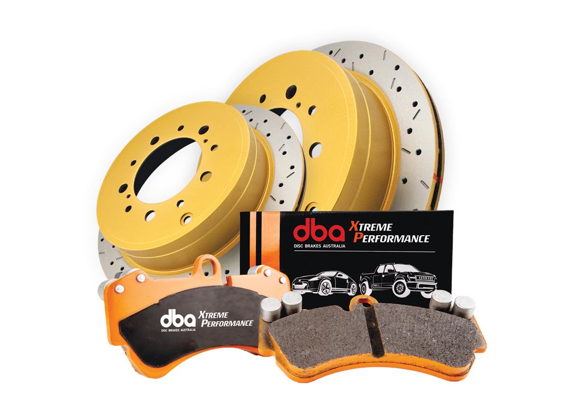 DBA Brake Kit - 4000 Series T3 Slotted & Xtreme Performance Brake Pads (2x DBA4786XS + DB1200XP)