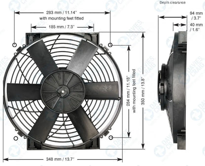 Davies Craig 14" High Power Thermatic® Electric Fan (12V)