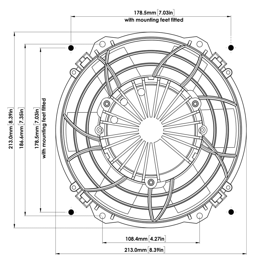 Davies Craig Brushless 8" Thermatic Electric Fan (12V)
