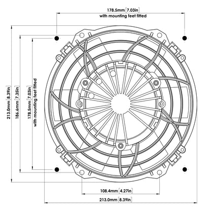 Davies Craig Brushless 8" Thermatic Electric Fan (12V)