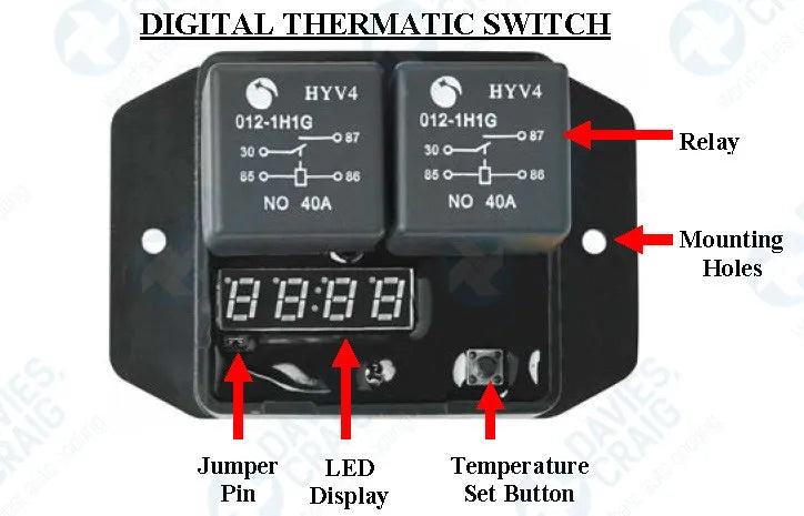 Davies Craig Digital Thermatic® Fan Switch Kit