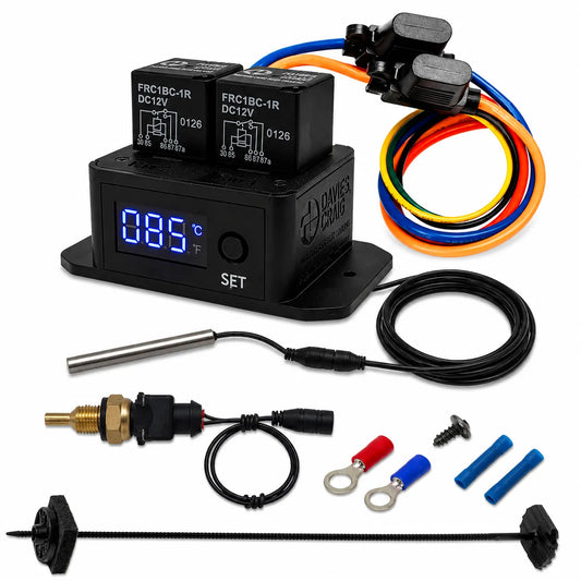 Davies Craig Digital Thermatic® Twin Fan Switch with 1/8"" NPT Thermal Sensor Kit