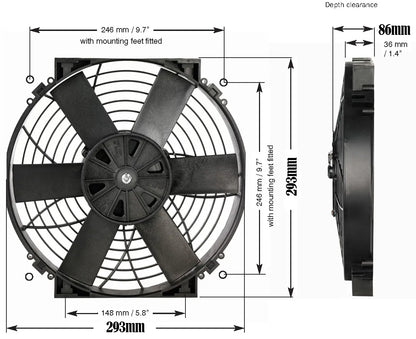 Davies Craig 12" High Power Thermatic® Electric Fan (12V)