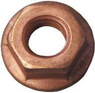 M8 NUT - LOCKING - COPPER-PLATED