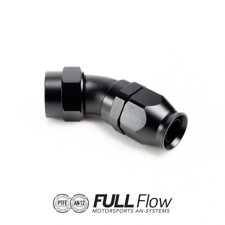 NUKE - FULL FLOW - PTFE - 45° HOSE END