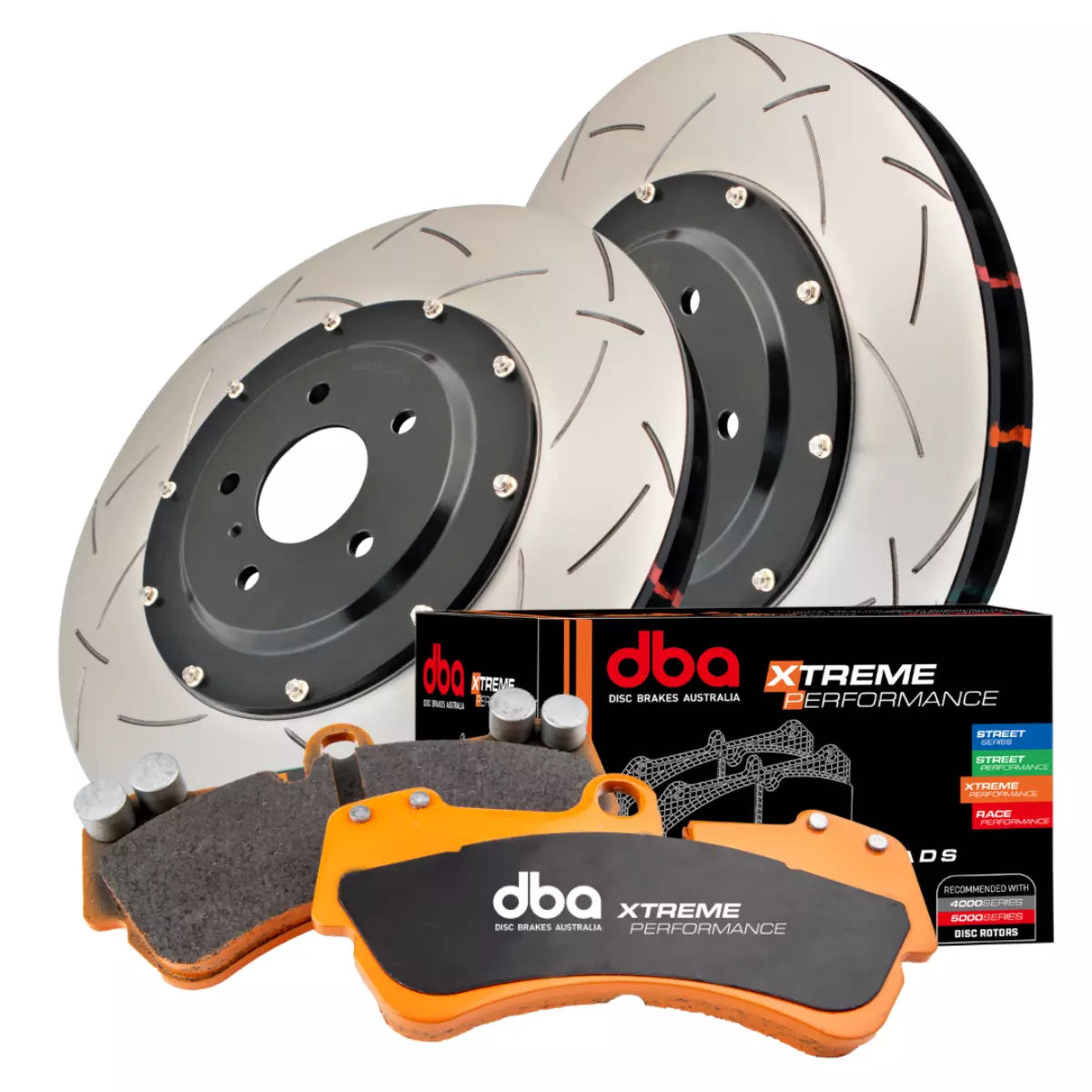 DBA Brake Kit - 5000 T3 Slotted & Xtreme Performance Brake Pads (2x DBA52218BLKS + DB1678XP) — BP OPREMA I SERVIS d.o.o.
