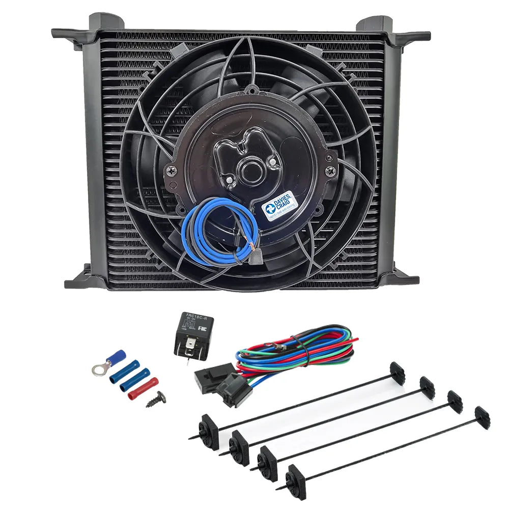 Davies Craig Universal Engine/Trans Oil Cooler (50mm) 30-Row AN10 & 8"Fan Combo (12V)