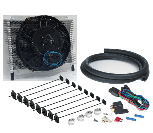 Davies Craig Trans Cooler Kit 23 Plate & 8" Fan Combo 12V
