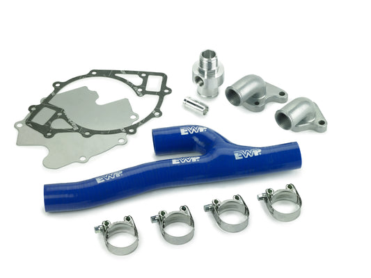Davies Craig Ford Big Block EWP® Block Adapter - Blue Hose