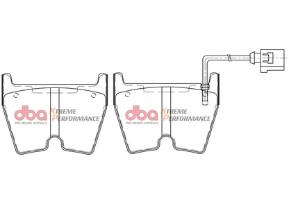 DBA Brake Kit - 5000 T3 Slotted & Xtreme Performance Brake Pads (2x DBA52844SLVS + DB15005XP) — BP OPREMA I SERVIS d.o.o.