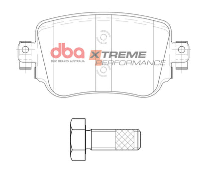 DBA Brake Kit - 4000 Series T3 Slotted & Xtreme Performance Brake Pads (2x DBA42814S + DB15009XP) — BP OPREMA I SERVIS d.o.o.