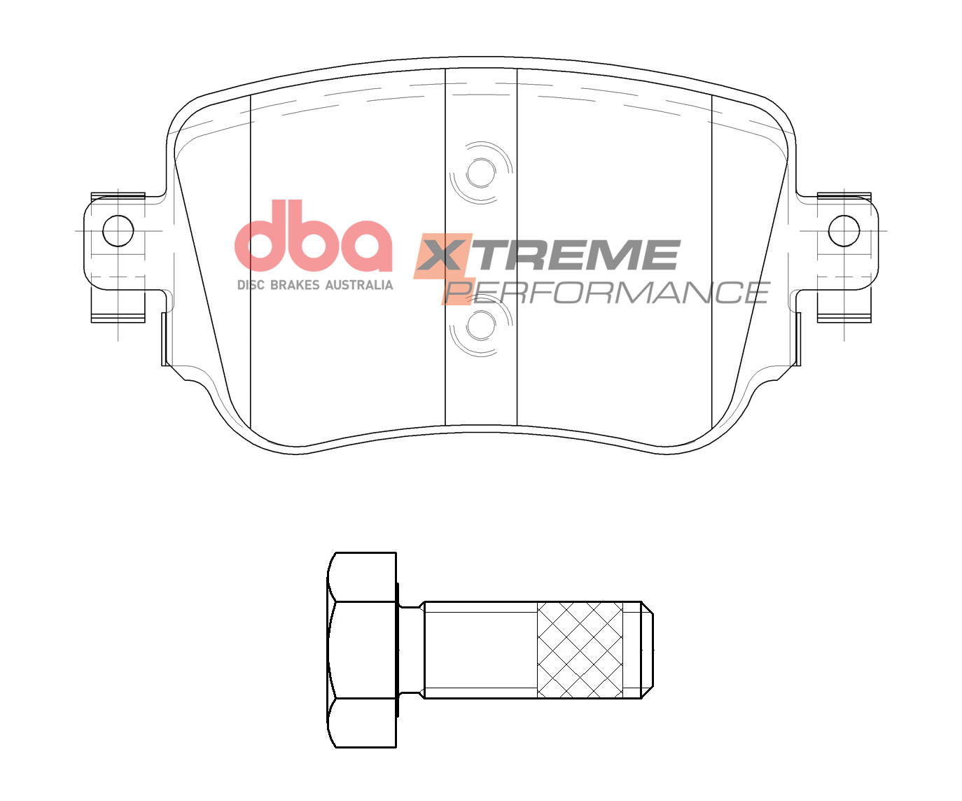 DBA Brake Kit - 4000 Series T3 Slotted & Xtreme Performance Brake Pads (2x DBA42837S + DB15009XP) — BP OPREMA I SERVIS d.o.o.