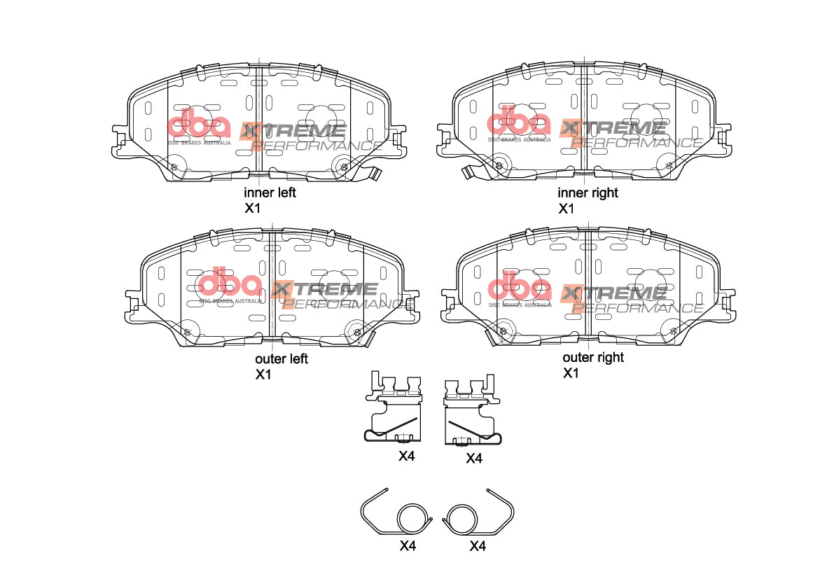 DBA Brake Kit - 4000 Series T3 Slotted & Xtreme Performance Brake Pads (2x DBA43766S + DB15074XP) — BP OPREMA I SERVIS d.o.o.