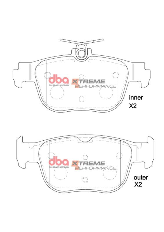 DBA Brake Kit - 4000 Series T3 Slotted & Xtreme Performance Brake Pads (2x DBA42809S + DB15092XP) — BP OPREMA I SERVIS d.o.o.