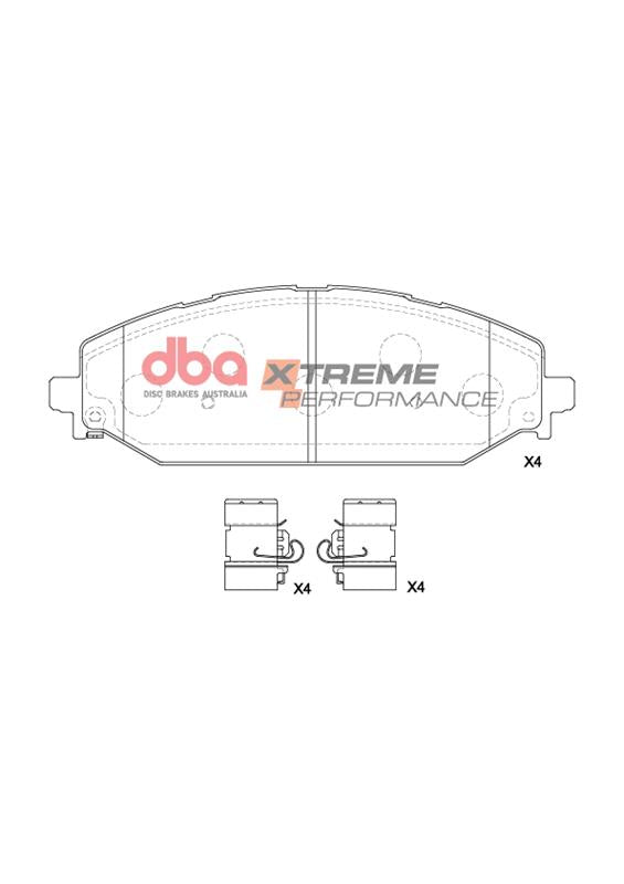 DBA Brake Kit - 4000 Series T3 Slotted & Xtreme Performance Brake Pads (2x DBA43266S+ DB15195XP) — BP OPREMA I SERVIS d.o.o.
