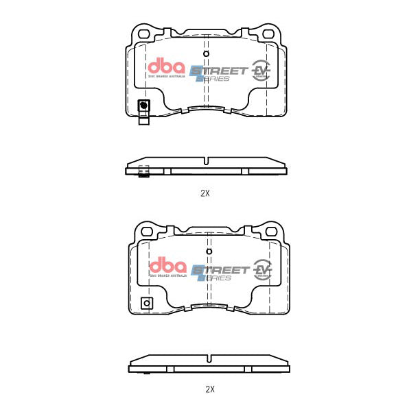 DBA DBA SSEV STREET SERIES BRAKE PADS [Tesla Roadster 2012 On / Model S 2014 On / Model X 2016 On F — BP OPREMA I SERVIS d.o.o.