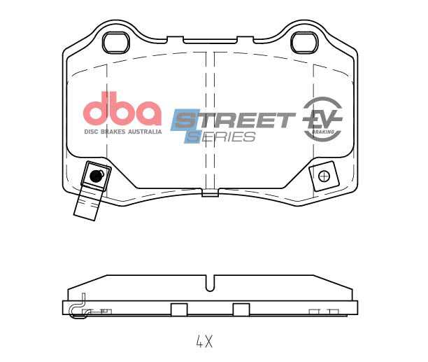 DBA DBA SSEV STREET SERIES BRAKE PADS [Tesla Roadster 2012 On / Model S 2014 On / Model X 2016 On R — BP OPREMA I SERVIS d.o.o.