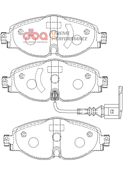 DBA Brake Kit - 4000 Series T3 Slotted & Xtreme Performance Brake Pads (2x DBA42806S + DB2383XP) — BP OPREMA I SERVIS d.o.o.