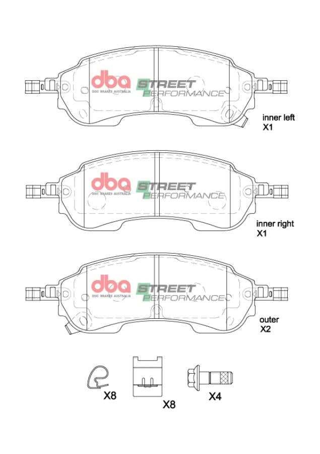 DBA Brake Kit - Street Series T2 Slotted & Street Performance Brake Pads (2x DBA3162S+ DB2388SP) — BP OPREMA I SERVIS d.o.o.