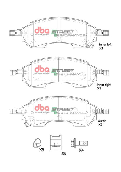 DBA Brake Kit - Street Series T2 Slotted & Street Performance Brake Pads (2x DBA3162S+ DB2388SP) — BP OPREMA I SERVIS d.o.o.