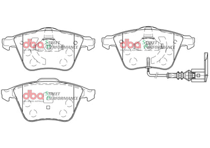 DBA Brake Kit - Street Series En-Shield Plain & Street Performance Brake Pads  (2x DBA2808E + DB2402SP) — BP OPREMA I SERVIS d.o.o.