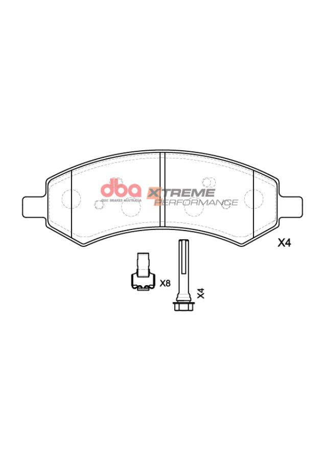 DBA Brake Kit - 4000 Series T3 Slotted & Xtreme Performance Brake Pads (2x DBA42442S+ DB7991XP) — BP OPREMA I SERVIS d.o.o.