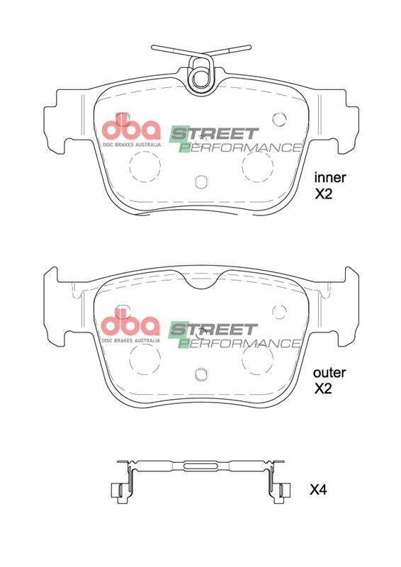 DBA Brake Kit - Street Series T2 Slotted & Street Performance Brake Pads (2x DBA2809S + DB8850SP) — BP OPREMA I SERVIS d.o.o.