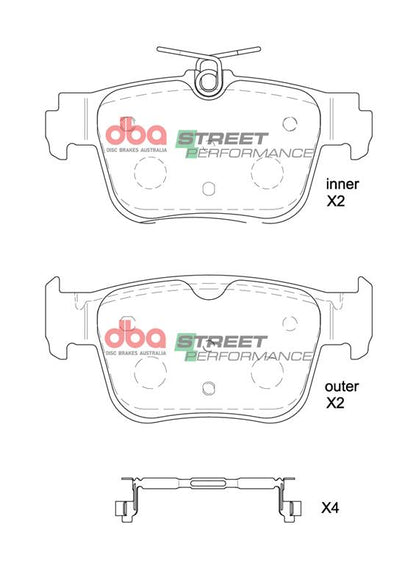 DBA Brake Kit - Street Series T2 Slotted & Street Performance Brake Pads (2x DBA2809S + DB8850SP) — BP OPREMA I SERVIS d.o.o.