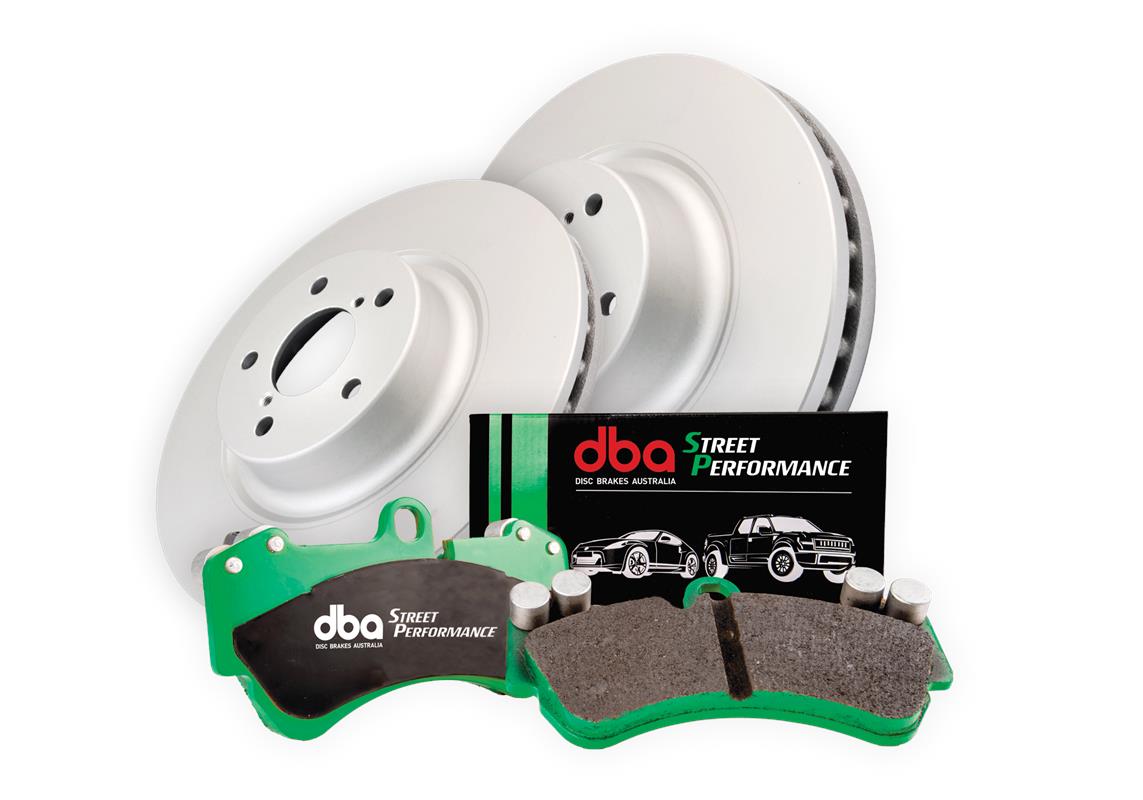 DBA Brake Kit - Street Series En-Shield Plain & Street Performance Brake Pads  (2x DBA2809E + DB2384SP)