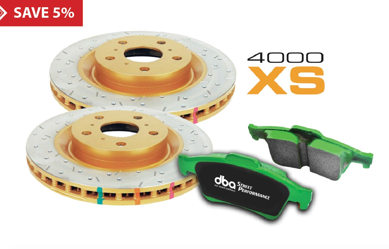 DBA Brake Kit - 4000 Series T3 Slotted & Street Performance Brake Pads (2x DBA4574XS + DB1509SP) — BP OPREMA I SERVIS d.o.o.