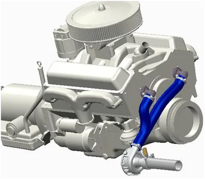Davies Craig Big Block Chevy EWP® Block Adapter - Blue Hose