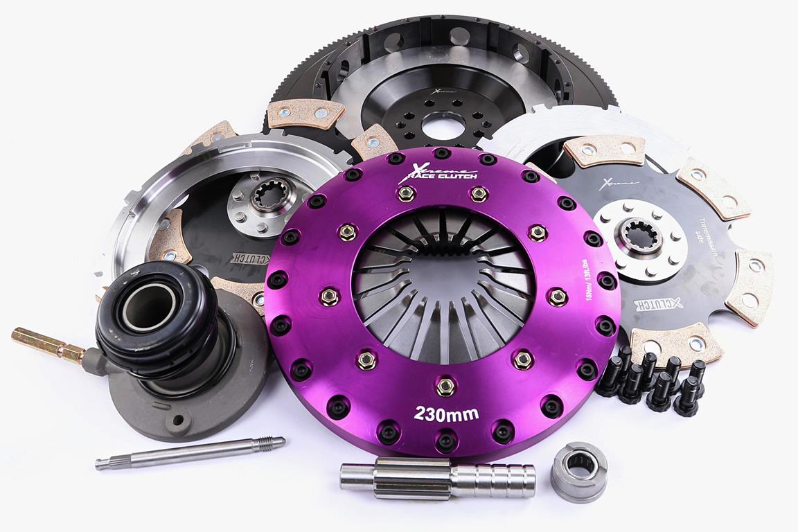Xtreme Performance - 230mm Rigid Ceramic Twin Plate Clutch Kit Incl Flywheel & CSC 1800Nm - RACE