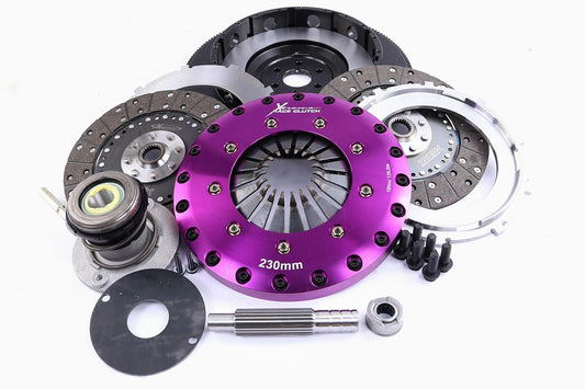 Xtreme Performance - 230mm Organic Twin Plate Clutch Kit Incl Flywheel & CSC 1200Nm - RACE