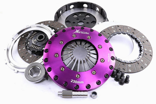 Xtreme Performance - 230mm Sprung hub Organic Twin Plate Clutch Kit Incl Flywheel 1000Nm - RACE