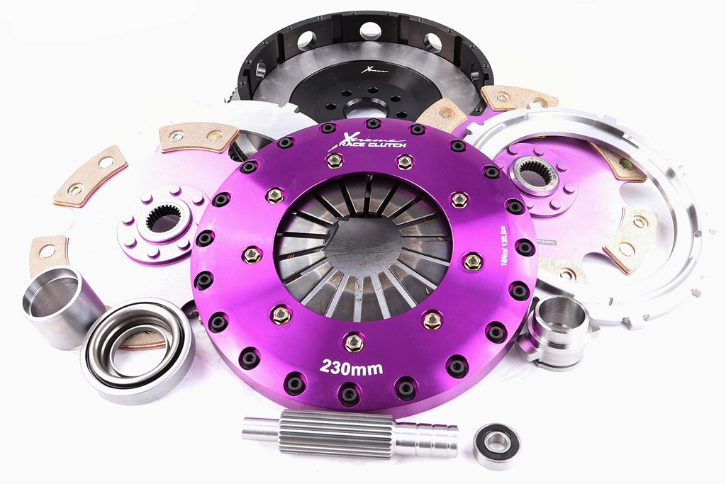 Xtreme Performance - 230mm Rigid Ceramic Twin Plate Clutch Kit Incl Flywheel 1800Nm - RACE