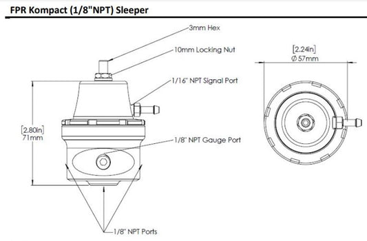 Turbosmart FPR8 Fuel Pressure Regulator Suit -8AN (Sleeper) — BP OPREMA I SERVIS d.o.o.