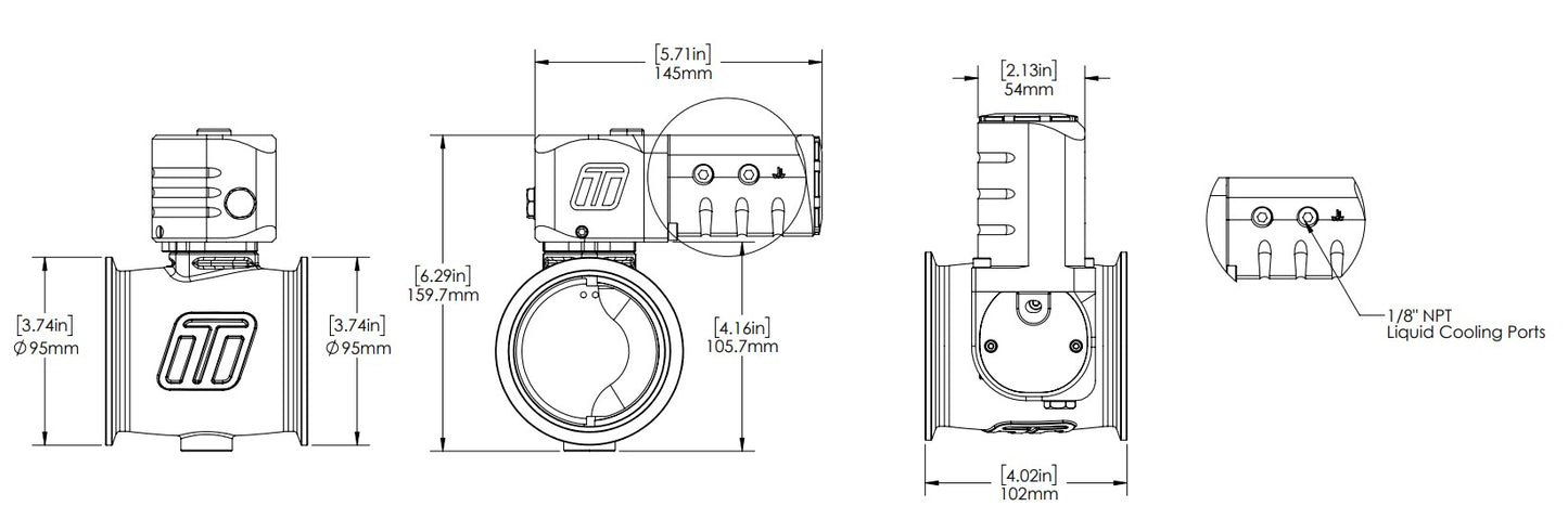 Turbosmart eSG76 Electronic StraightGate Black — BP OPREMA I SERVIS d.o.o.