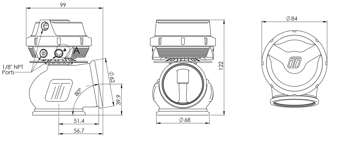 Turbosmart Gen-V WG50 Pro-Gate50 14psi Sleeper — BP OPREMA I SERVIS d.o.o.
