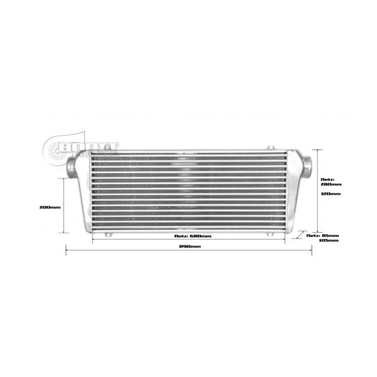 COMPETITION INTERCOOLER - TUBE & FIN - 700x300x100mm (76mm)