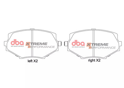 DBA Brake Kit - 4000 Series T3 Slotted & Xtreme Performance Brake Pads (2x DBA4538S + DB1282XP) — BP OPREMA I SERVIS d.o.o.
