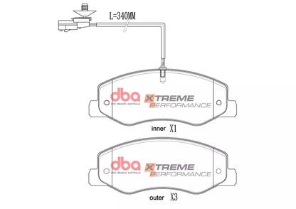 DBA Brake Pads Xtreme Performance | Rear Axle — BP OPREMA I SERVIS d.o.o.